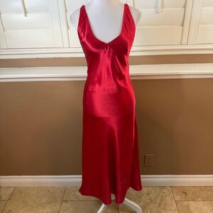 Vintage Frederick’s Of Hollywood Slip Dress XS Red Retro Romantic Sexy Glamorous